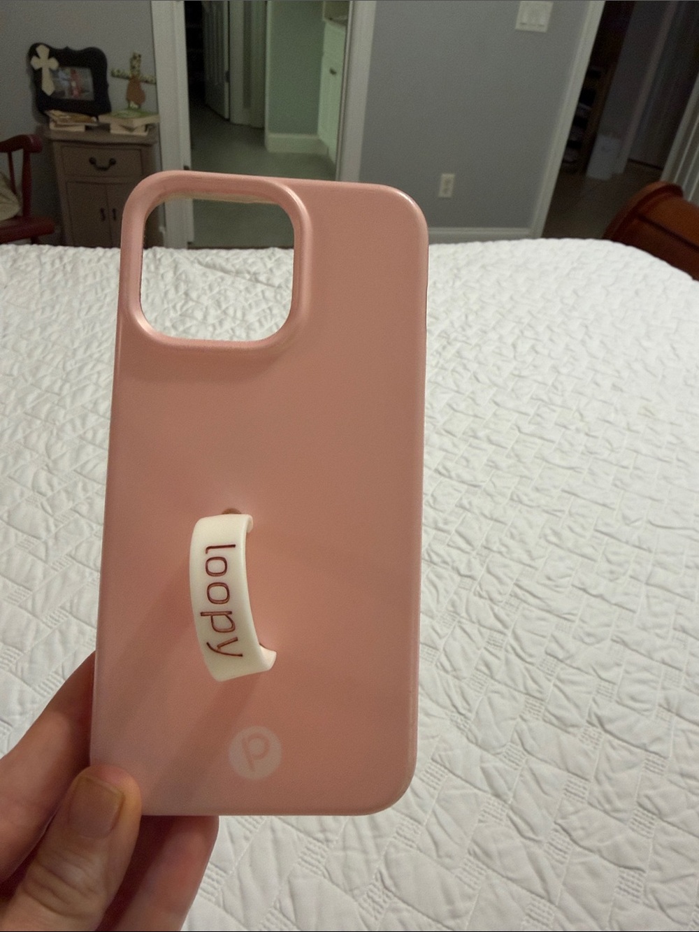 Loopy Case Soft Pink Phone Case with Integrated Grip Strap